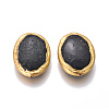 Natural Black Fossil Beads G-F633-14A-2