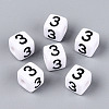 Opaque Acrylic European Large Hole Beads SACR-N020-01B-04-1