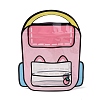 2Pcs Backpack Shaped Plastic Gift Storage Resealable Bags with Handles PL-CBADA12-01B-3