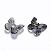 Transparent Spray Painted Glass Charms LS-GLAA-T016-22E-2