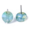 Cellulose Acetate(Resin) Stud Earring Findings KY-R022-017-4