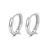 Anti-Tarnish Rhodium Plated 925 Sterling Silver Huggie Hoop Earrings PN7654-5-1