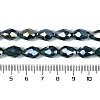 Transparent Electroplate Glass Beads Strands EGLA-N013-T8mm-B15-4
