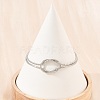 Brass Round Snake Chain Knot 2-Strand Bracelets for Women KK-CBA68DA-17C-P-1