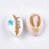 Printed Cowrie Shell Beads SHEL-S276-11A-2
