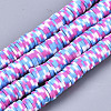 Handmade Polymer Clay Beads Strands CLAY-R091-8mm-01-6