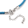Braided Round Imitation Leather Bracelets Making BJEW-H610-01P-13-2