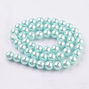 Eco-Friendly Glass Pearl Bead Strands X-HY-A008-8mm-RB034-2