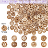 200Pcs 10 Styles 2-Hole Natural Coconut Buttons DIY-GA0008-28-2
