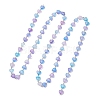 Iron Acrylic Handmade Heart Link Chains AJEW-JB01449-4