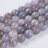 Natural Striped Agate/Banded Agate Beads Strands G-G581-10mm-09-1