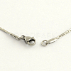 304 Stainless Steel Popcorn Chain Necklaces NJEW-R223-08-3