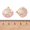 304 Stainless Steel Enamel Pendants STAS-Q119-27G-02-3