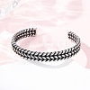 Retro 316 Surgical Stainless Steel Cuff Bangles BJEW-C142-14A-AS-2
