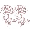 Rose Shape Hotfix Rhinestone DIY-WH0308-281-1