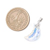 AB Color Plated Glass Pendants PALLOY-JF04595-02-2