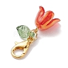 Lily Acrylic Pendant Decorations HJEW-JM01890-02-5