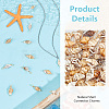 100Pcs 2 Colors Natural Shell Connector Charms PALLOY-AB00235-5