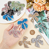 16Pcs 8 Styles Bowknot Hotfix Rhinestone Iron on Patches Appliques DIY-CP0009-65-3