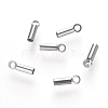 Tarnish Resistant 201 Stainless Steel Cord Ends LS-STAS-P118-07-1