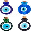 4Pcs 4 Colors Handmade Lampwork Perfume Bottle Pendants LAMP-FH0001-02-1