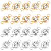 Unicraftale 20Pcs 2 Colors 304 Stainless Steel Crystal Rhinestone Connector Charms STAS-UN0041-19-1