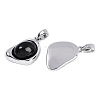 Black Glass Pendants KK-U043-52P-04-2