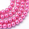 Baking Painted Pearlized Glass Pearl Round Bead Strands X-HY-Q003-6mm-54-1