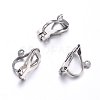 304 Stainless Steel Clip-on Earring Findings STAS-O110-21P-1