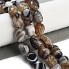 Natural Striped Agate/Banded Agate Beads Strands G-Z061-A03-01-2