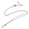 Non-Tarnish 201 Stainless Steel Arrow & Sun & Star Pendant Necklace with Cable Chains NJEW-Q317-19P-1