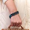 2Pcs 2 Style Natural Apatite Stretch Bracelets Set BJEW-SW00097-6