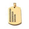 304 Stainless Steel Pendants STAS-F323-06G-1