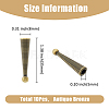 10Pcs Alloy Cord Ends FIND-FH0009-40AB-2