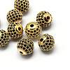 Rack Plating Brass Cubic Zirconia Beads X-ZIRC-S001-10mm-B02-1