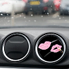 6Pcs 6 Styles Lip Shape Alloy Rhinestone Air Vent Clips AJEW-FH0004-67-7