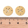 PVD Vacuum Plating 201 Stainless Steel Hollow Flat Round Links FIND-R149-03X-G-3
