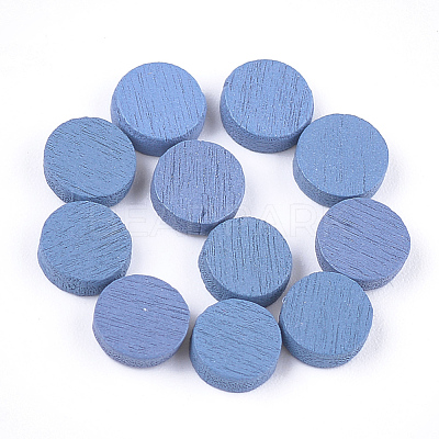Painted Poplar Wood Cabochons WOOD-T021-25B-1