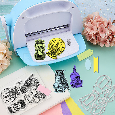 1Pc Halloween Magic Theme Carbon Steel Cutting Dies Stencils DIY-GL0004-79-1