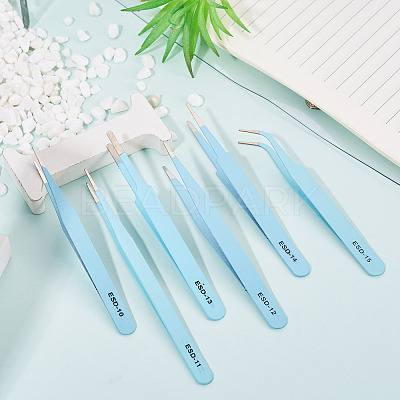201 Stainless Steel Beading Tweezers Sets TOOL-TA0001-15C-1