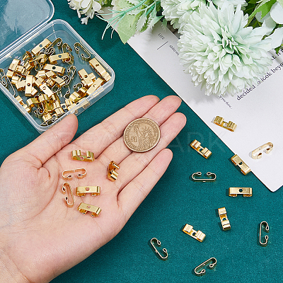 60Pcs Brass Bolo Tie Slide Clasp KK-DC0004-14-1