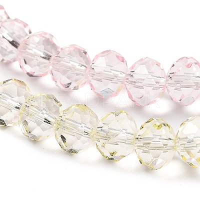 Transparent Painted Glass Beads Strands LS-DGLA-A034-T8mm-A25-1