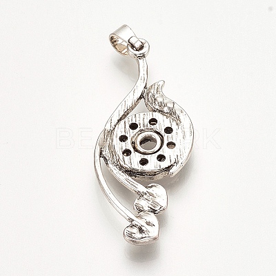 Alloy Rhinestone Snap Pendant Making ALRI-Q233-22-1