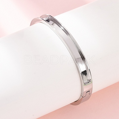 304 Stainless Steel Grooved Bangle Base SA-CBACA70-02P-1