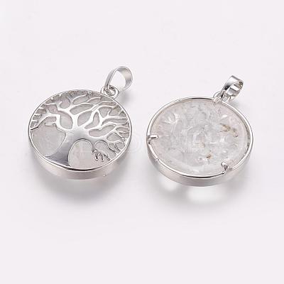 Natural Quartz Crystal Pendants G-E388-07P-1