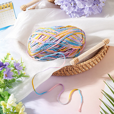 Light Gradient Segment Dyed Polyester Yarn DIY-TADJ0002-005K-1