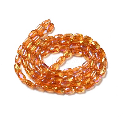 Transparent Electroplate Glass Beads Strands EGLA-F150-FR02-1