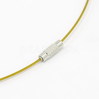 201 Stainless Steel Wire Necklace Cord X-TWIR-SW001-6-1