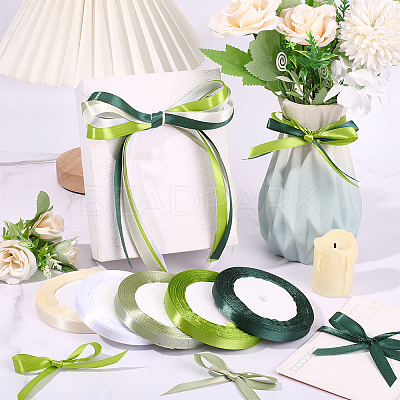 5 Rolls 5 Colors Polyester Ribbon OCOR-CP0001-26B-1