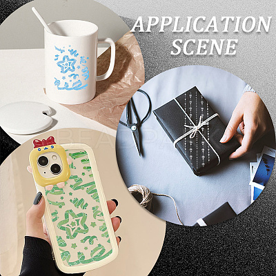 PET Waterproof Decorative Stickers DIY-CP0011-66-1